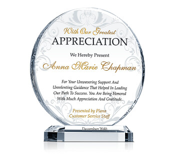 Circle Employee Award Plaques Circle Employee Award Plaques