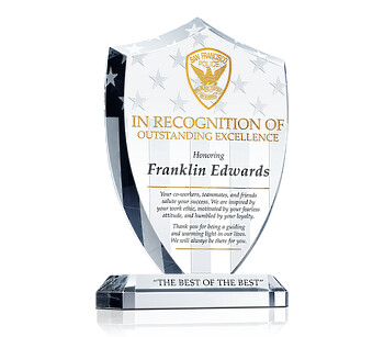 Police Recognition Award Plaque