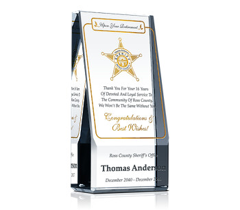 Sheriff Retirement Plaque
