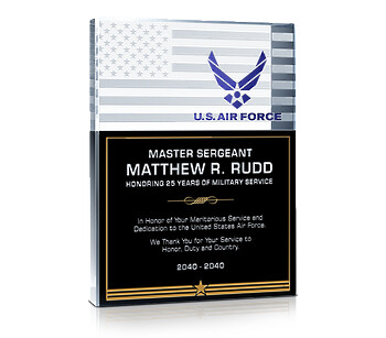 USAF Recognition Gift Plaque USAF Recognition Gift Plaque