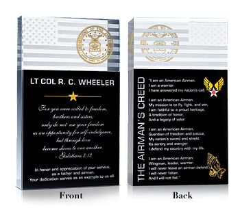 Airman's Creed Plaque Airman's Creed Plaque