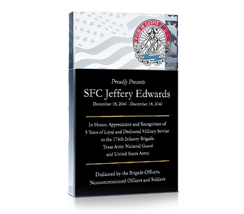 Military Appreciation Plaque Military Appreciation Plaque