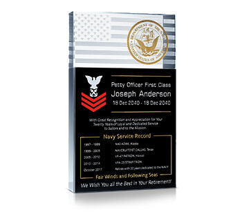 Navy Retirement Plaque Navy Retirement Plaque