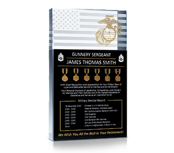 USMC Retirement Plaque USMC Retirement Plaque