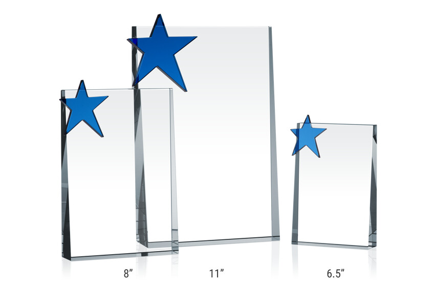 Vertical Crystal Plaques