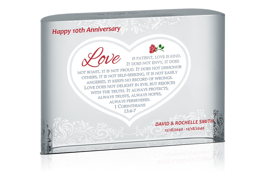 All My Love Crystal Plaque