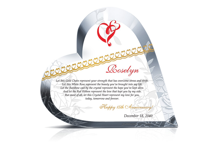 Home » Wedding Anniversaries » Crystal Heart Love Gifts