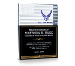 USAF Recognition Gift Plaque