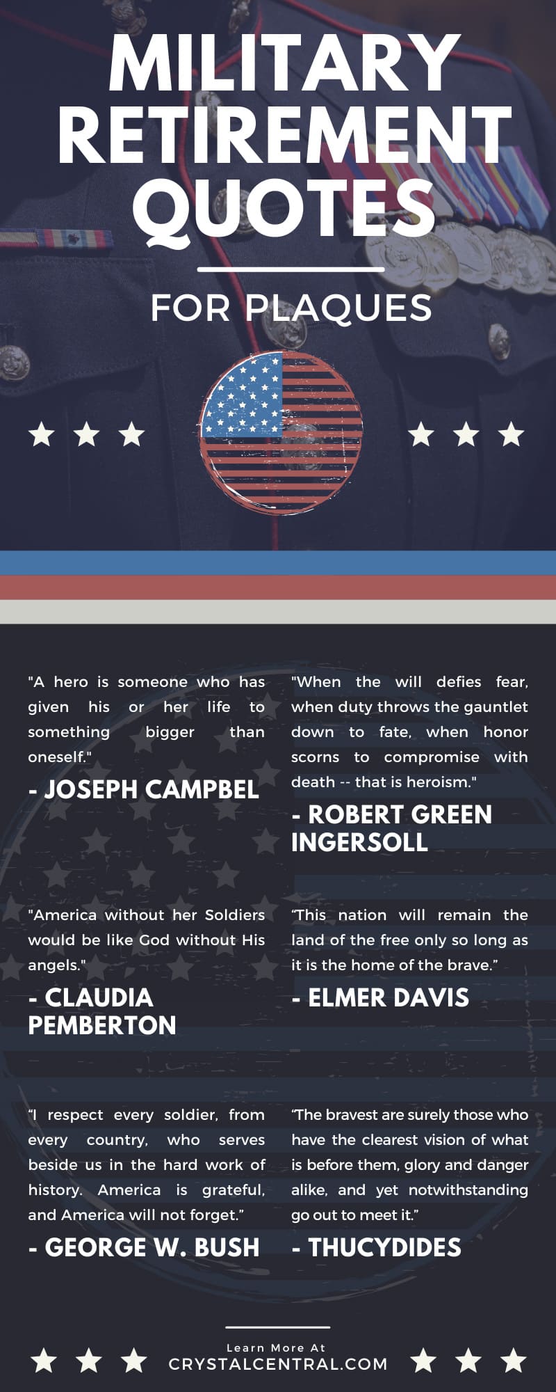 Military Retirement Quotes for Plaques