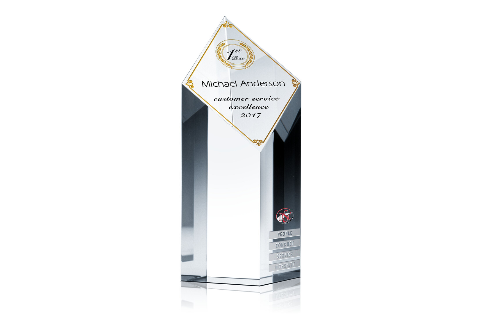 Diamond Customer Service Award Crystal Central
