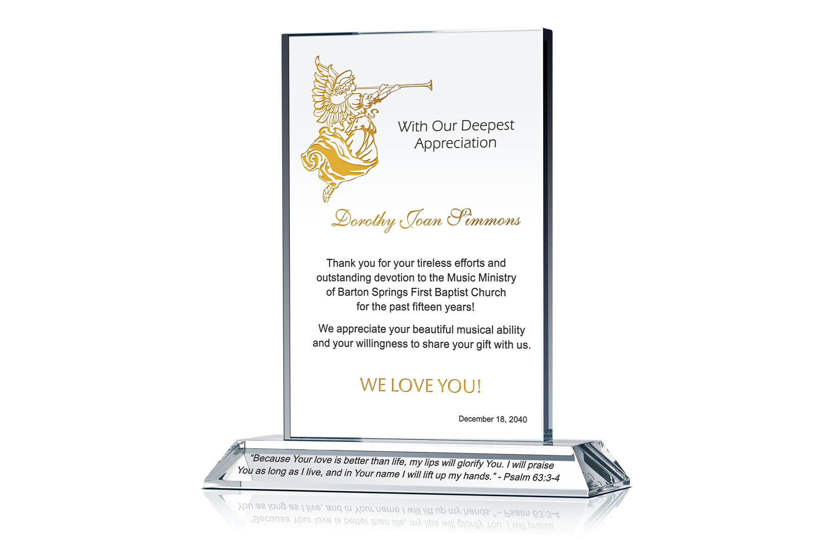 wording birthday christian Crystal Central   Musician/Organist Church Gift