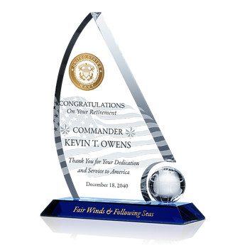 Navy Retirement Gift Crystal Central