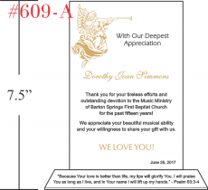 christian birthday wording Central Church Gift Musician/Organist Crystal